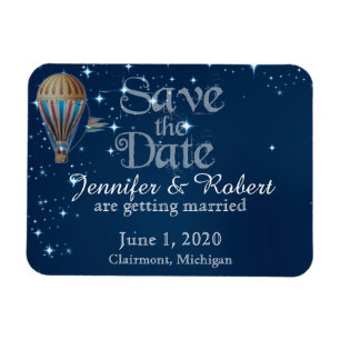 Magnet Flexible Mariage vintage de ballons à air chaud Enregistrer