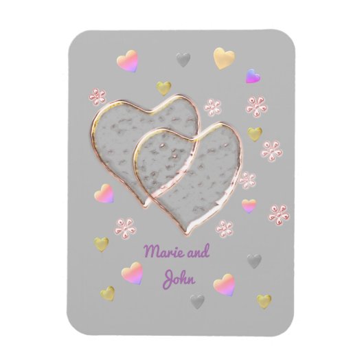Magnet Flexible Mariage vintage, personnalisé (Vertical)