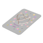 Magnet Flexible Mariage vintage, personnalisé (Côté Gauche)