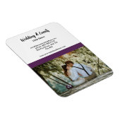 Magnet Flexible Mariage violet et blanc (Côté Droit)