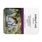 Magnet Flexible Mariage violet et blanc (Horizontal)