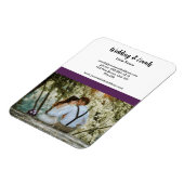 Magnet Flexible Mariage violet et blanc (Côté Gauche)