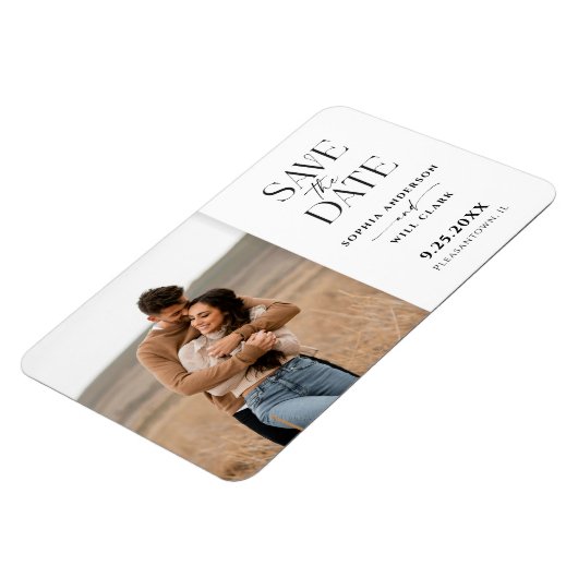 Magnet Flexible Mariage Whimsy moderne Enregistrer l'aimant Date (Côté Gauche)