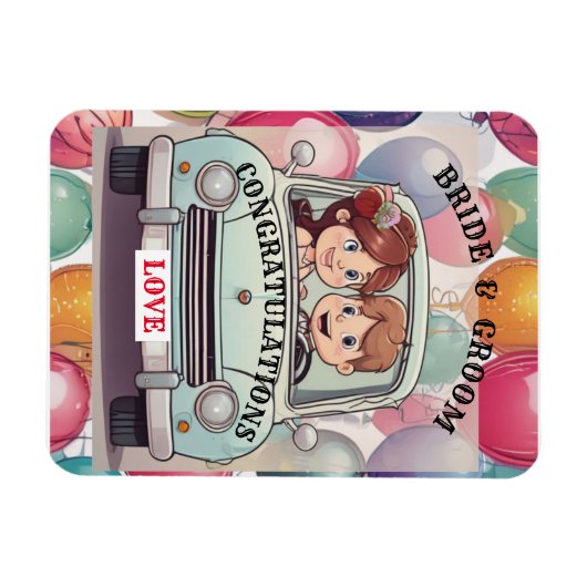 MAGNET FLEXIBLE  MARIE ET MARIÉ   (Horizontal)