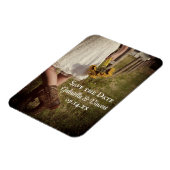 Magnet Flexible Mariée Cowboy Boots Sunflower Wedding Enregistrer (Côté Gauche)