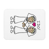 Magnet Flexible Mariée Mariage lesbienne (Horizontal)