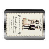 Magnet Flexible Mariée squelette de dessin animé + Marié faire par (Horizontal)