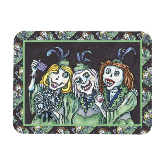 MAGNET FLEXIBLE MARIÉES ZOMBIE AFFREUSEMENT MIGNONNES PRENANT UN S (Horizontal)