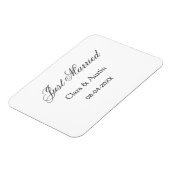 Magnet Flexible Mariés add nom couple date année simulation de mar (Côté Gauche)