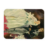 Magnet Flexible Mariés de mariage Art Déco vintage (Horizontal)