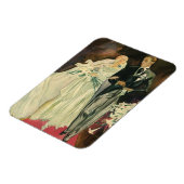 Magnet Flexible Mariés de mariage Art Déco vintage (Côté Gauche)