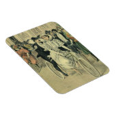 Magnet Flexible Mariés de mariage victorien sur bicyclette (Côté Droit)
