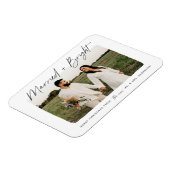 Magnet Flexible Mariés et lumineux Script Photo (Côté Gauche)