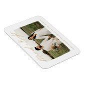 Magnet Flexible Mariés et Or Éclatant Script Photo (Côté Droit)