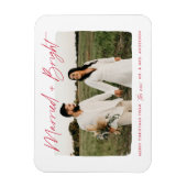 Magnet Flexible Mariés et Rouge Script Photo (Vertical)
