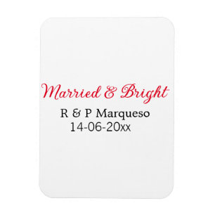 Magnet Flexible Mariés & lumineux ajouter le nom du couple mariage