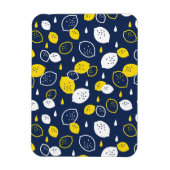 Magnet Flexible Marine Blue Lemon Art - Refresh Citrus Design (Vertical)