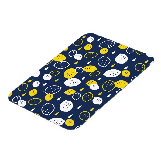 Magnet Flexible Marine Blue Lemon Art - Refresh Citrus Design (Côté Gauche)