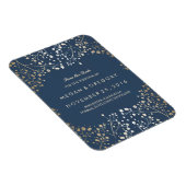 Magnet Flexible Marine et or Bébé's Breath Save the Date (Côté Droit)