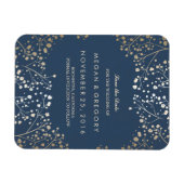 Magnet Flexible Marine et or Bébé's Breath Save the Date (Horizontal)
