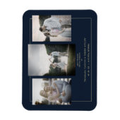 Magnet Flexible Marine Modern Gold 3 Photos Mariage sophistiqué (Vertical)