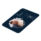 Magnet Flexible Marine Moderne Grunge Ink Effet Photo Engagé Coupl (Côté Gauche)