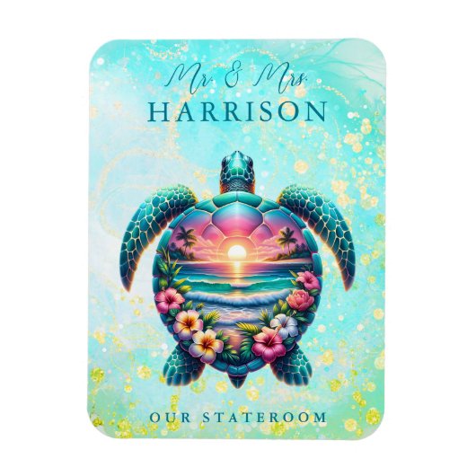 Magnet Flexible Marine Turtle Cruise Navire (Vertical)