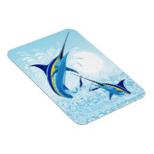Magnet Flexible Marlin Bleu Jaillissant de l'Océan (Côté Droit)