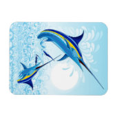 Magnet Flexible Marlin Bleu Jaillissant de l'Océan (Horizontal)