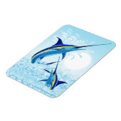 Magnet Flexible Marlin Bleu Jaillissant de l'Océan (Côté Gauche)