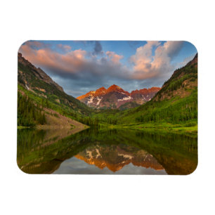 Magnet Flexible Maroon Bells se reflètent dans le lac Maroon calme