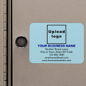 Magnet Flexible Marque d'affaires sur rectangle bleu clair Flexibl