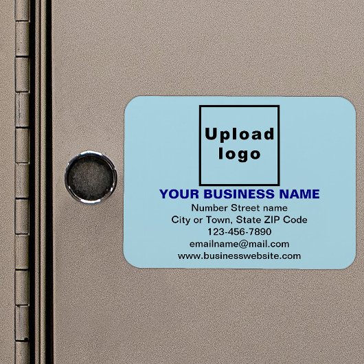 Magnet Flexible Marque d'affaires sur rectangle bleu clair Flexibl