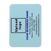 Magnet Flexible Marque d'affaires sur rectangle bleu clair Flexibl (Vertical)