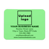 Magnet Flexible Marque d'affaires sur un rectangle vert clair flex (Horizontal)