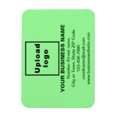 Magnet Flexible Marque d'affaires sur un rectangle vert clair flex (Vertical)