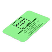 Magnet Flexible Marque d'affaires sur un rectangle vert clair flex (Côté Gauche)
