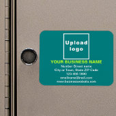 Magnet Flexible Marque d'entreprise sur Turquoise rectangle vert f