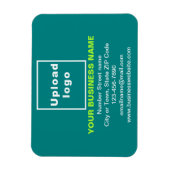 Magnet Flexible Marque d'entreprise sur Turquoise rectangle vert f (Vertical)