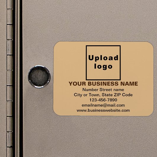 Magnet Flexible Marque d'entreprise sur un rectangle Brown clair f