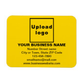 Magnet Flexible Marque d'entreprise sur un rectangle jaune Aimant  (Horizontal)