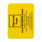 Magnet Flexible Marque d'entreprise sur un rectangle jaune Aimant  (Vertical)