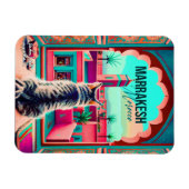 Magnet Flexible Marrakech Maroc Chat Voyage Tourisme Souvenir (Horizontal)