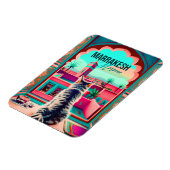 Magnet Flexible Marrakech Maroc Chat Voyage Tourisme Souvenir (Côté Gauche)