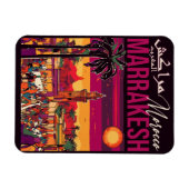 Magnet Flexible Marrakech Maroc souk Tourisme Voyage Souvenir (Horizontal)