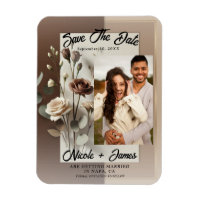Marron Café au Lait Moka Neutre Floral Sauvegarder