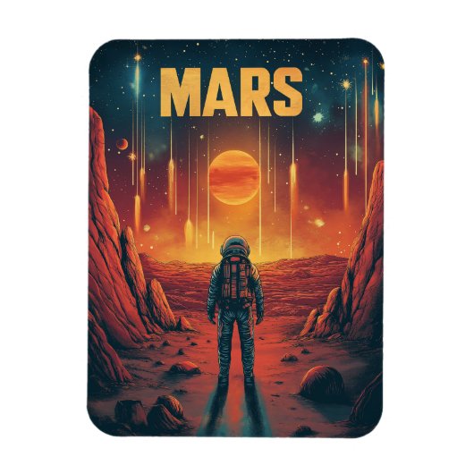 Magnet Flexible Mars : Explorez la planète rouge (Vertical)