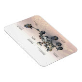 Magnet Flexible Mars La Persévérance Rover Avec Instruments (Côté Droit)