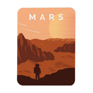 Magnet Flexible Mars Planet