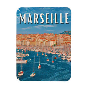 Magnet Flexible Marseille Photo Vintage